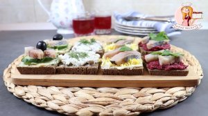 Одна селедка – 4 вида бутербродов. БУТЕРБРОДЫ с СЕЛЕДКОЙ на ЧЕРНОМ ХЛЕБЕ