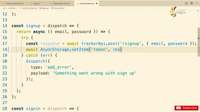 App Authentication Async Storage Part 154 смотреть онлайн