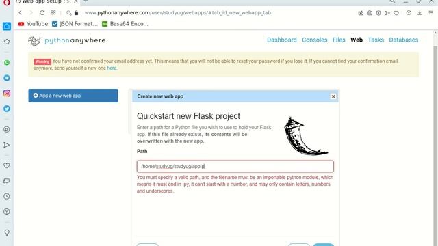 Uploading Flask API to Pythonanywhere.com смотреть онлайн