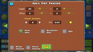 как работает area tint в geometry dash 2.2? ГД уроки #20