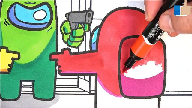 Coloring Among Us for Kids | How To Draw Among Us Coloring Pages | Among Us Draw Coloring Pages смотреть онлайн