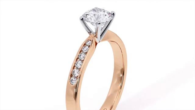 AHAVA - Round Diamond Set Engagement Ring (RB-D2091-R) смотреть онлайн