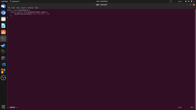 Java HelloWorld tutorial смотреть онлайн