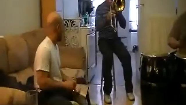 On Green Dolphin street with latin jazz flavor piano conga bongo trombone trombon смотреть онлайн