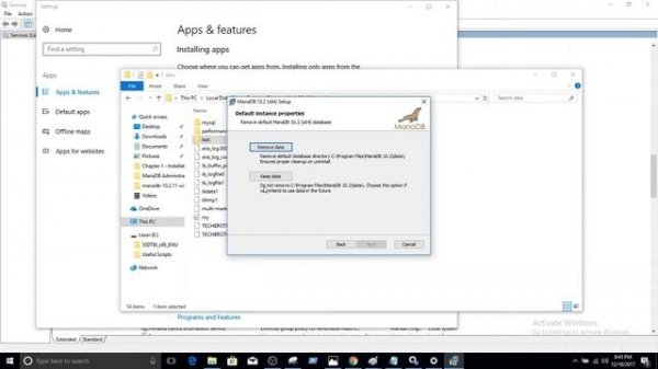 How to Uninstall MariaDB from Windows 10 -MariaDB Admin Tutorial
