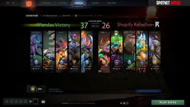 9 Pandas vs Shopify Rebellion Game 3 | Bo3 | Upper Bracket ESL ONE Berlin Major 2023 Spotnet Dota 2 смотреть онлайн