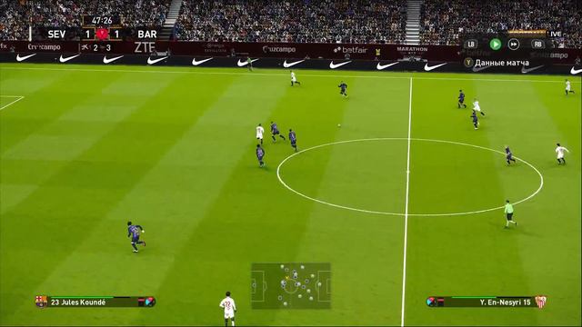 Pes 21 Карьера за фк Барселона Кубок Испаний полу финал матч с Севилья 2 матч смотреть онлайн