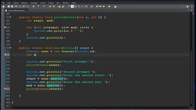 Passing a Scanner as a Parameter to a Java Method смотреть онлайн