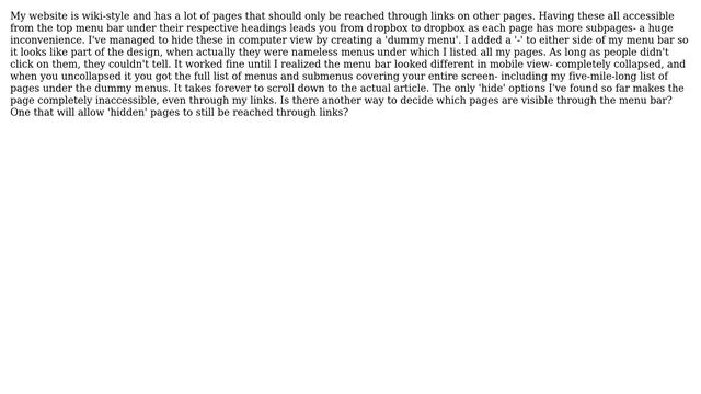 Wordpress: How do I hide submenus from the top menu bar? смотреть онлайн