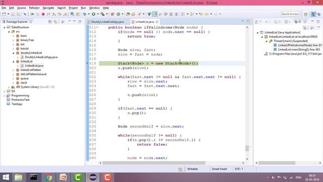 Linked List in Java - 32: Check if linked list is Palindrome смотреть онлайн
