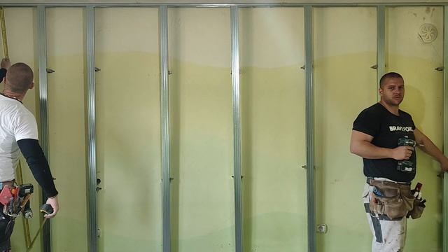 Стена от гипсокартон (вариант без Ud профили)#knauf