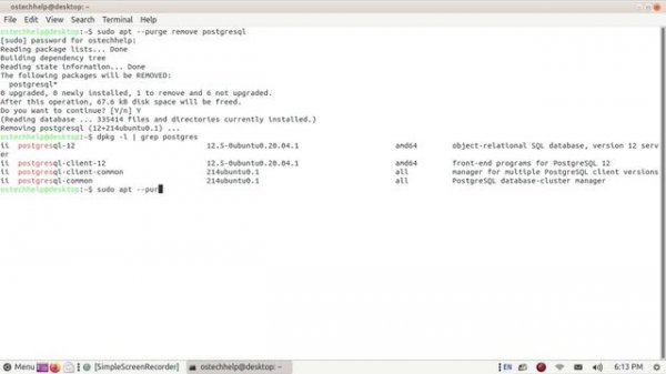 How to uninstall PostgreSQL Database Completely from Ubuntu 20.04 LTS or Linux