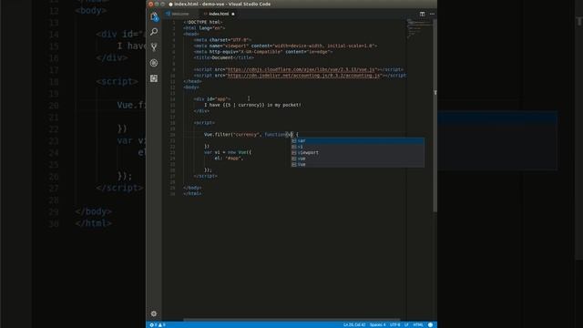 Vue2:: Currency filter смотреть онлайн