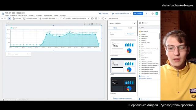 Создание дашборда в Data Studio(Looker Studio). Разбор основных функций для работы смотреть онлайн