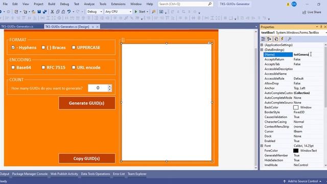 GUIDs Generator - Develop an application to generate unlimited GUIDs [C#] смотреть онлайн