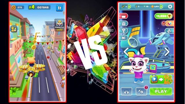 Cat Runner Decorate Home VS Panda Panda Run Panda Running Game Android Gameplay смотреть онлайн