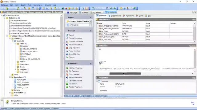 Creación de tablas y procedimientos almacenados utilizando el SGBD FIREBIRD смотреть онлайн