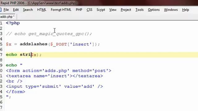 PHP 27 Magic Quotes and addslashes stripslashes смотреть онлайн