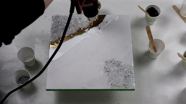 (471) Resin Geode in Black, Gold and White! Resin Art Pouring Technique смотреть онлайн