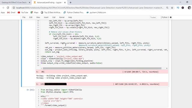 Advanced Lane Detection for Car Self Driving OpenCV-Python смотреть онлайн