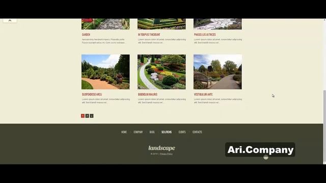 WordPress шаблон Landscape - Ari.Company смотреть онлайн