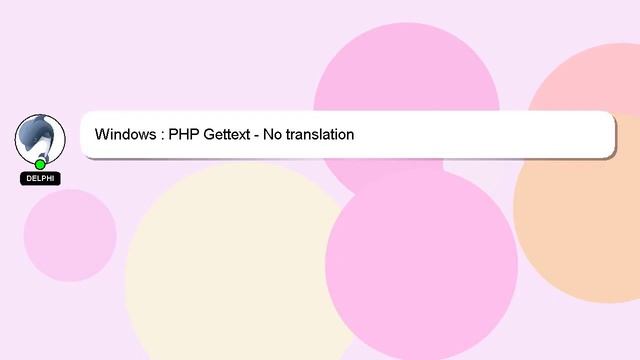 Windows : PHP Gettext - No translation смотреть онлайн