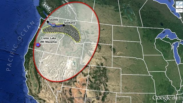 Mount Mazama Ash from Crater Lake volcano eruption 7,700 years ago смотреть онлайн