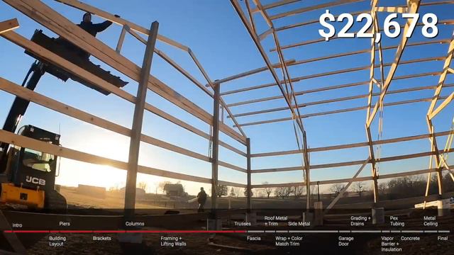 Garage Material Cost + Labor + Full Timelapse | 30' x 40' x 9' смотреть онлайн