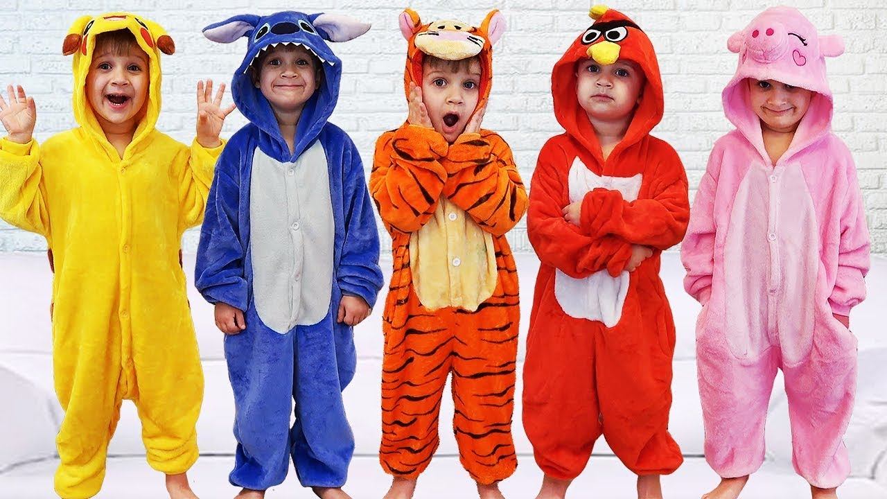 Learn colors with Five Bad Baby Jumping on the bed song nursery rhyme for children Kids songs смотреть онлайн