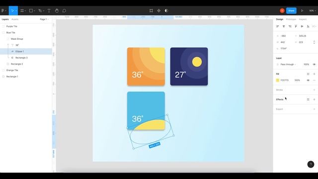 Weather Widget for Mobile Design in Figma | Figma Design Challenge смотреть онлайн
