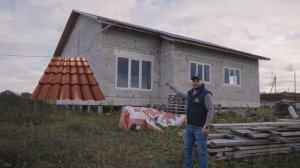 Обзор дома из газобетона на ростверке на забивных сваях