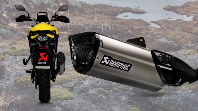 SUZUKI V STROM 800DE AKRAPOVIC EXHAUST SOUND смотреть онлайн