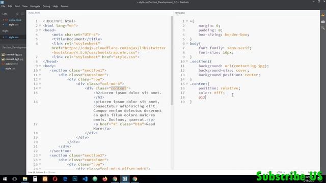 Website Section Development With HTML, CSS and Bootstrap Part 2 смотреть онлайн