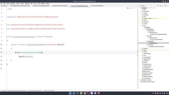 Application Laravel Domain-Driven Design et Event Sourcing смотреть онлайн