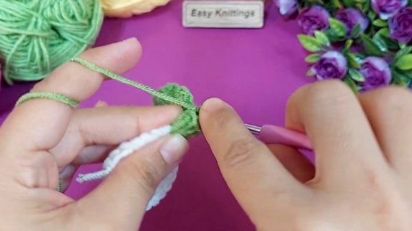Very Very Crochet Flower Coaster Making For Beginners - 3D Crochet Flower - Easy Knittings