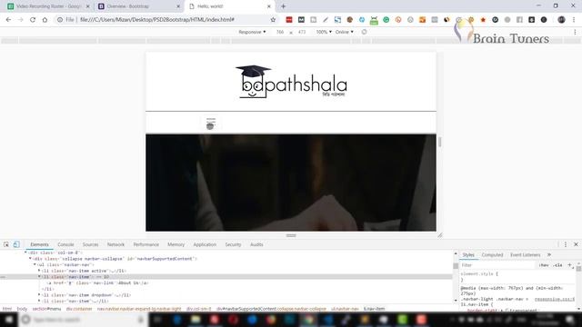 ফ্রন্ট এন্ড ডেভেলপমেন্ট সিরিজ - PSD to Bootstrap Checking for Responsive Issues (বাংলা টিউটোরিয়াল) смотреть онлайн