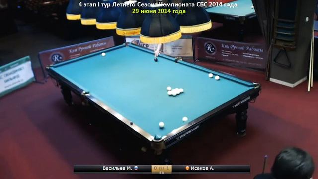 Исаков А. - Васильев М. 1/4 финала. 4 этап I тур Летнего Сезона Чемпионата СБС 2014 г. смотреть онлайн