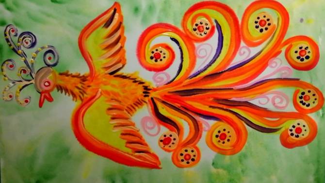 Как нарисовать Жар-Птицу смотреть онлайн