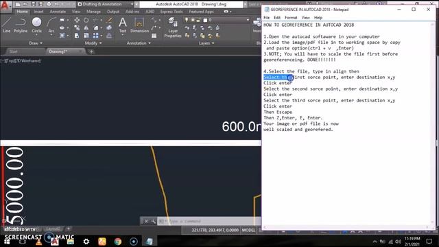 Georeferencing in AutoCAD 2018 _ GeoScreen смотреть онлайн