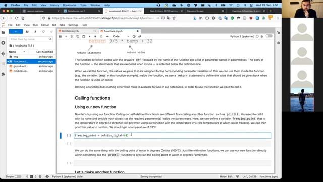Geo-Python 2021 Lesson 4.1 - Introduction to functions смотреть онлайн