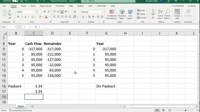Payback And Discounted Payback Period In Excel