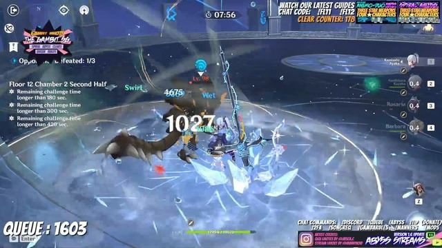 BEAT THE SPIRAL ABYSS Floor 12 with LVL 1 Three Star Weapons, PERFECT 9/9 Stars смотреть онлайн