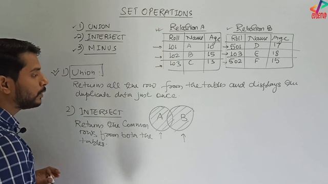 Set Operations in MySQL | MySQL Tutorial | In Hindi смотреть онлайн