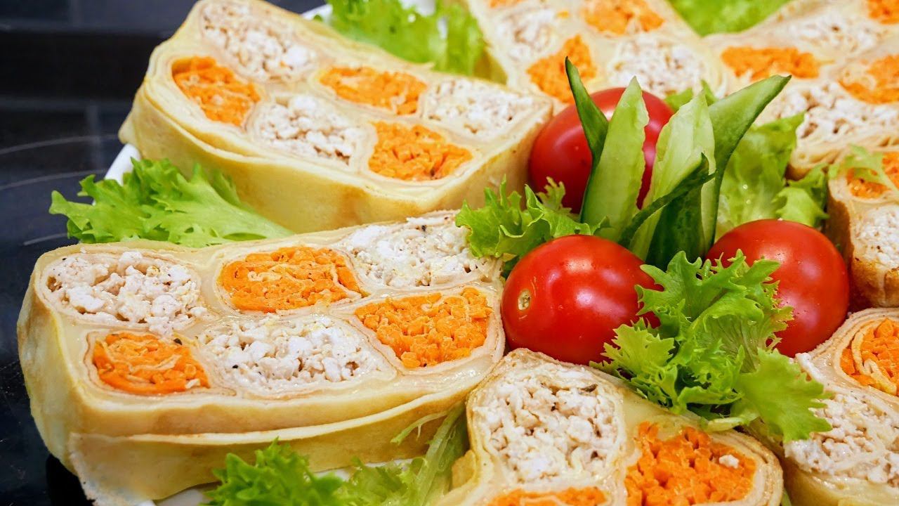 Блинный ЗАКУСОЧНЫЙ ТОРТ. Масленица. Цыганка готовит. смотреть онлайн