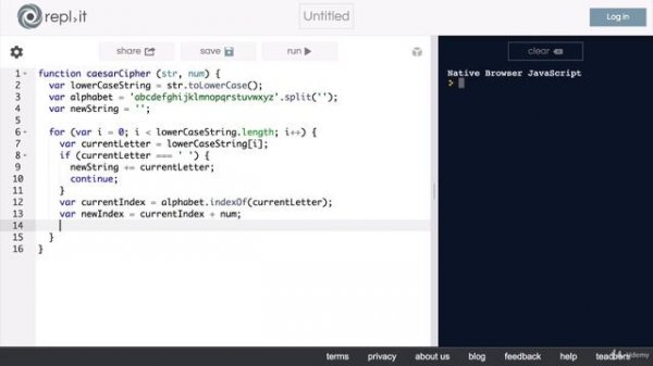 018 Caesar Cipher   Code - udemy