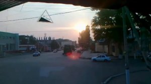 Прогулка по городу Бобров Воронежская обл. на комбайне.