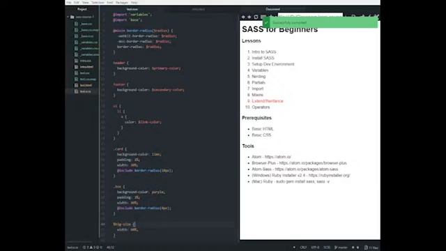 Sass & SCSS for beginners - part 9 смотреть онлайн