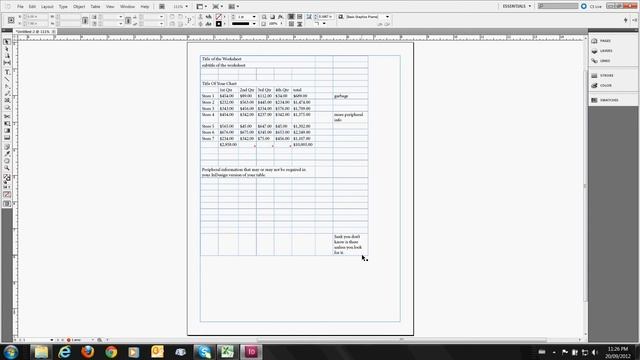 Placing an Excel table in an InDesign document смотреть онлайн