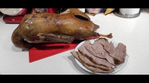 Гусь варёно копчёный.Вкусный гусь.