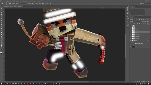 MINECRAFT Skin Render Edit [TUTORIAL] Photoshop | PlayerHD смотреть онлайн